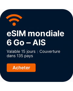 eSIM mondiale de 6 Go sur AIS