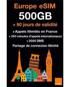 Orange Holiday 500GB European eSIM