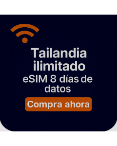 Tarjeta SIM de datos de Tailandia de 8 días (5 GB ilimitados)