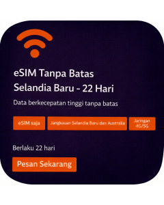 eSIM Tanpa Batas Selandia Baru - 22 Hari