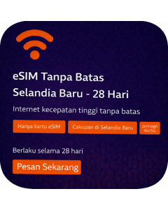 eSIM Tanpa Batas Selandia Baru - 28 Hari