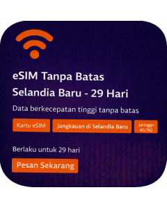 eSIM Tanpa Batas Selandia Baru - 29 Hari