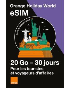 eSIM vingt Go, trente jours pour les touristes du monde entier