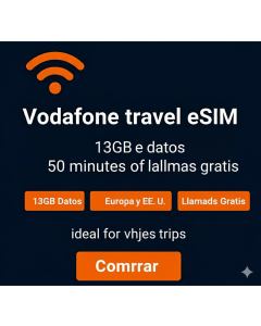 eSIM Vodafone Viaje: 13 GB de Datos para Europa y EE. UU.