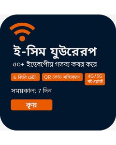 ই-সিম ইউরোপ ৬জিবি – ৭ দিনের