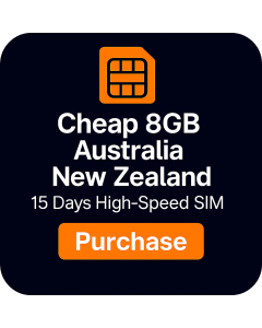 Cheap 8GB Australia New Zealand 15 Days High-Speed SIM