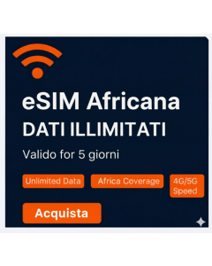 Travel Africa eSIM Illimitata – 5 Giorni | Dati Mobile Africa