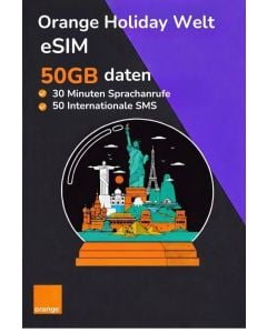 Get eSIM Holiday World 50GB – 30 Days (Active in 100+ Countries)