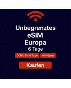 Unbegrenztes Datenvolumen in Europa – 6 Tage