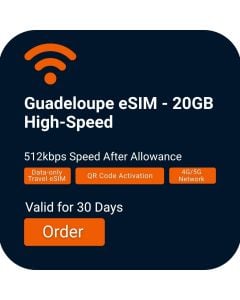 eSIM Guadalupe: 20 GB de alta velocidad, 30 días