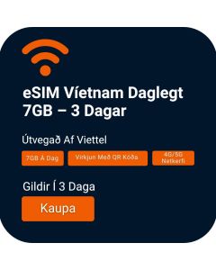 Viettel eSIM Víetnam Daglegt 7GB – 3 Dagar