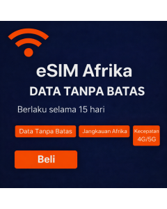 Paket eSIM Tanpa Batas Terbaik Afrika 15 Hari