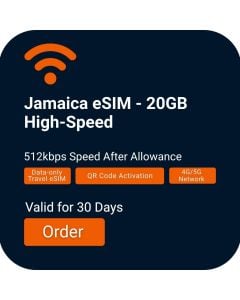 eSIM Giamaica: 20 GB ad alta velocità, 30 giorni