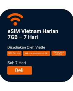 eSIM Vietnam Harian 7GB - 7 Hari (Viettel)