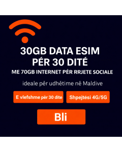 Dhiraagu eSIM për Maldive (30 ditë)