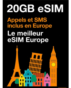Meilleure eSIM 20 Go de données en Europe