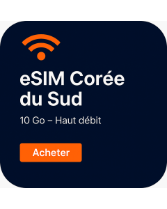Meilleure eSIM Nomad haut débit 10 Go en Corée du Sud