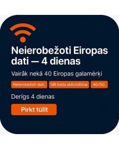 Neierobežoti Eiropas dati — 4 dienas