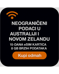 NEOGRANIČENI PODACI U AUSTRALIJI I NOVOM ZELANDU 15 DANA eSIM KARTICA 8 GB BRZIH PODATAKA