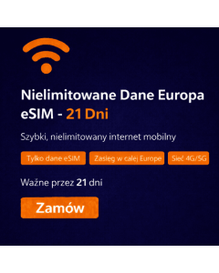 Nielimitowane dane europejskie 21 dni