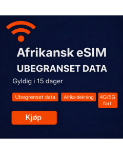 Afrikas beste ubegrensede eSIM-kort i 15 dager