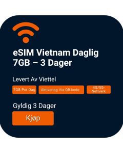 eSIM Vietnam Daglig 7GB – 3 Dager (Viettel)