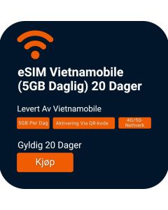 Activate eSIM – Vietnamobile (Daily 5GB) – 20 Days for Vietnam Travel