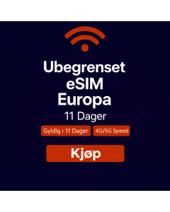 UBEGRENSET DATA I EUROPA – 11 DAGER