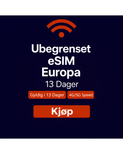 UBEGRENSET DATA I EUROPA – 13 DAGER