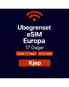 UBEGRENSET DATA I EUROPA – 17 DAGER