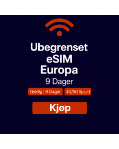 UBEGRENSET DATA I EUROPA – 9 DAGER