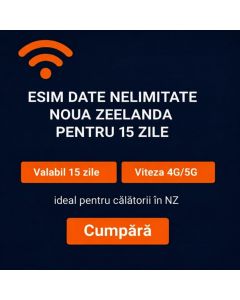 eSIM nelimitat în Noua Zeelandă timp de 15 zile