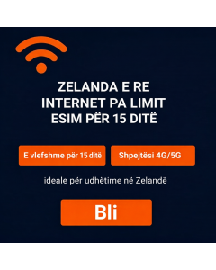 eSIM i pakufizuar i Zelandës së Re për 15 ditë