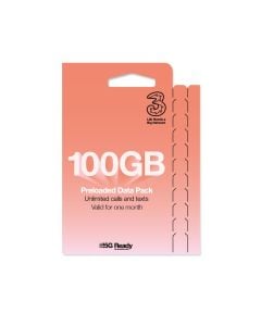 Tre Mobil eSIM AIO15 - 100GB UK Tale og Data (12GB Roaming)