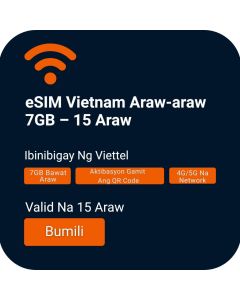 Activate eSIM Vietnam (Daily 7GB) – 15 Days (Viettel) for Travel