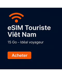 Quinze Go d'eSIM touristique Vietnam