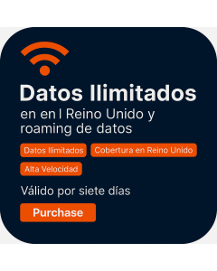 Siete días de datos ilimitados en Reino Unido y datos en roaming