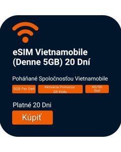 Aktivujte si dennú eSIM kartu s 5GB dát na 20 dní vo Vietname