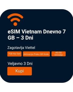 Viettel eSIM Vietnam Dnevni 7GB – 3 Dni