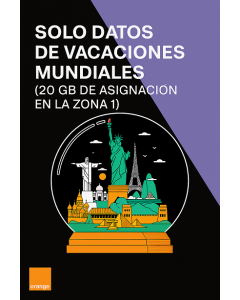 Datos de vacaciones a nivel mundial únicamente (20 GB de límite)