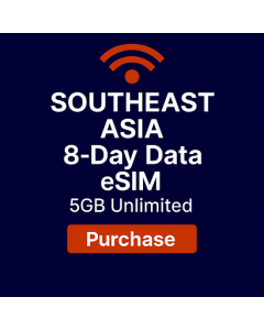 Southeast Asia 8-Day Data eSIM/SIM Card (5GB Unlimited) 