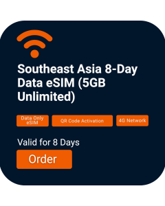 Southeast Asia 8-Day Data eSIM (5GB Unlimited) 
