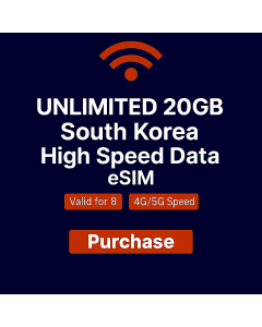 South Korea 8-Day Voice/Data SIM (20GB Unlimited+20Mins)