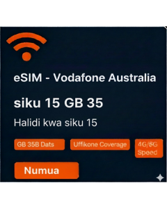 Vodafone Australia eSIM – 15 Days 35GB