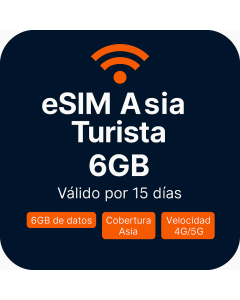 Tarjeta eSim AIS Tourist Asia de Seis GB