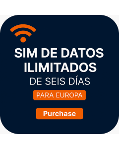 Tarjeta SIM con datos ilimitados por seis días para Europa