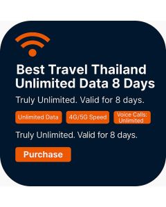 Best Travel Thailand Unlimited Data 8 Days