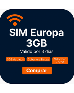 Tres GB en tres días la mejor eSIM para viajeros europeos