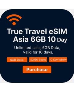 True Travel eSIM Asia 6GB 10 Days (Unlimited Calls)