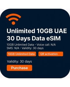 Unlimited 10GB UAE 30 Days Data eSIM